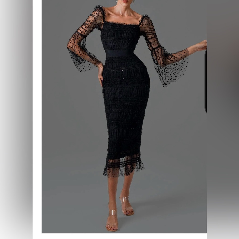 Beautiful Black dress. Party/ Wedding/  Special occasion.NWOT Never Worn